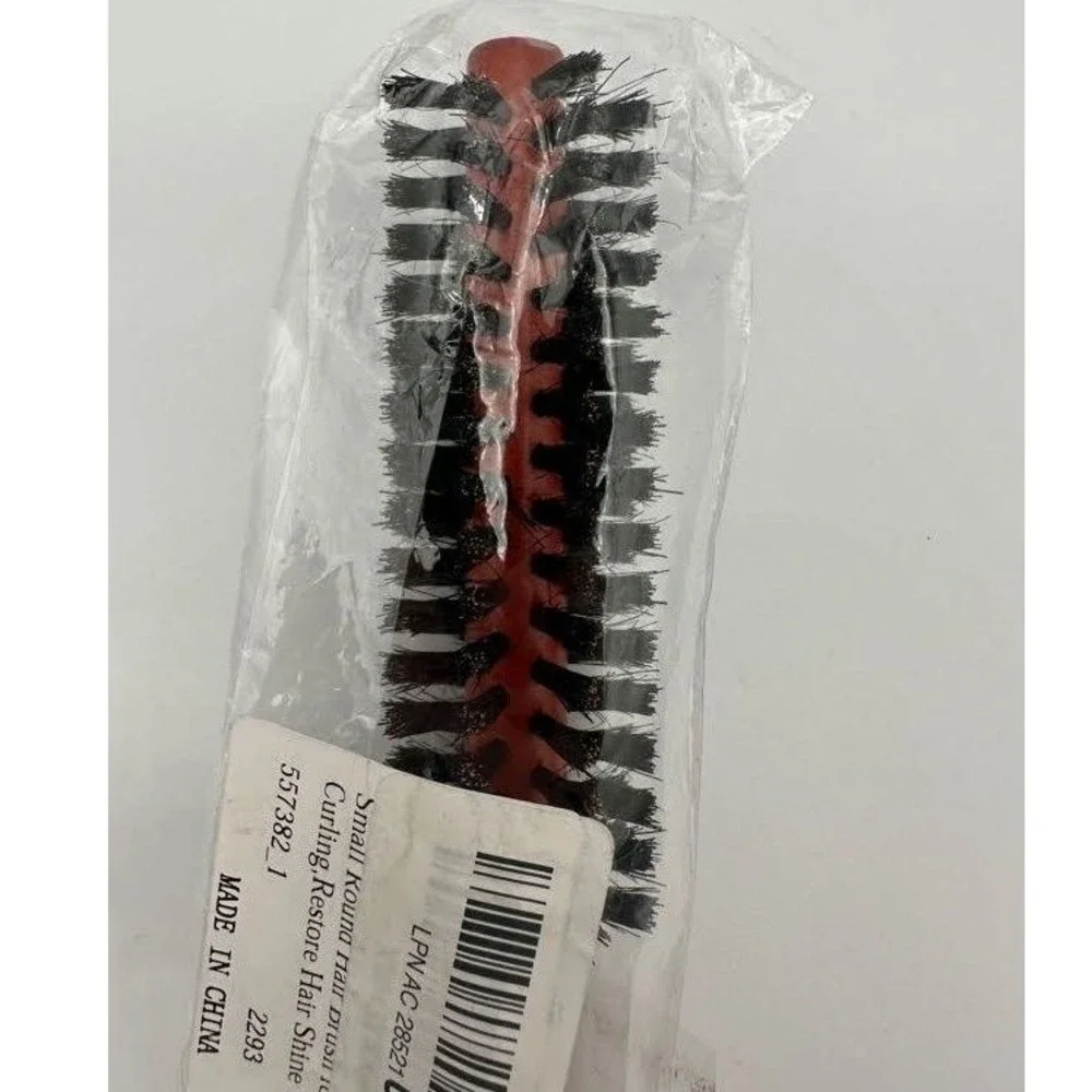 Small Round Hair Brush for Curling and Shine Wooden Handle Styling Tool New